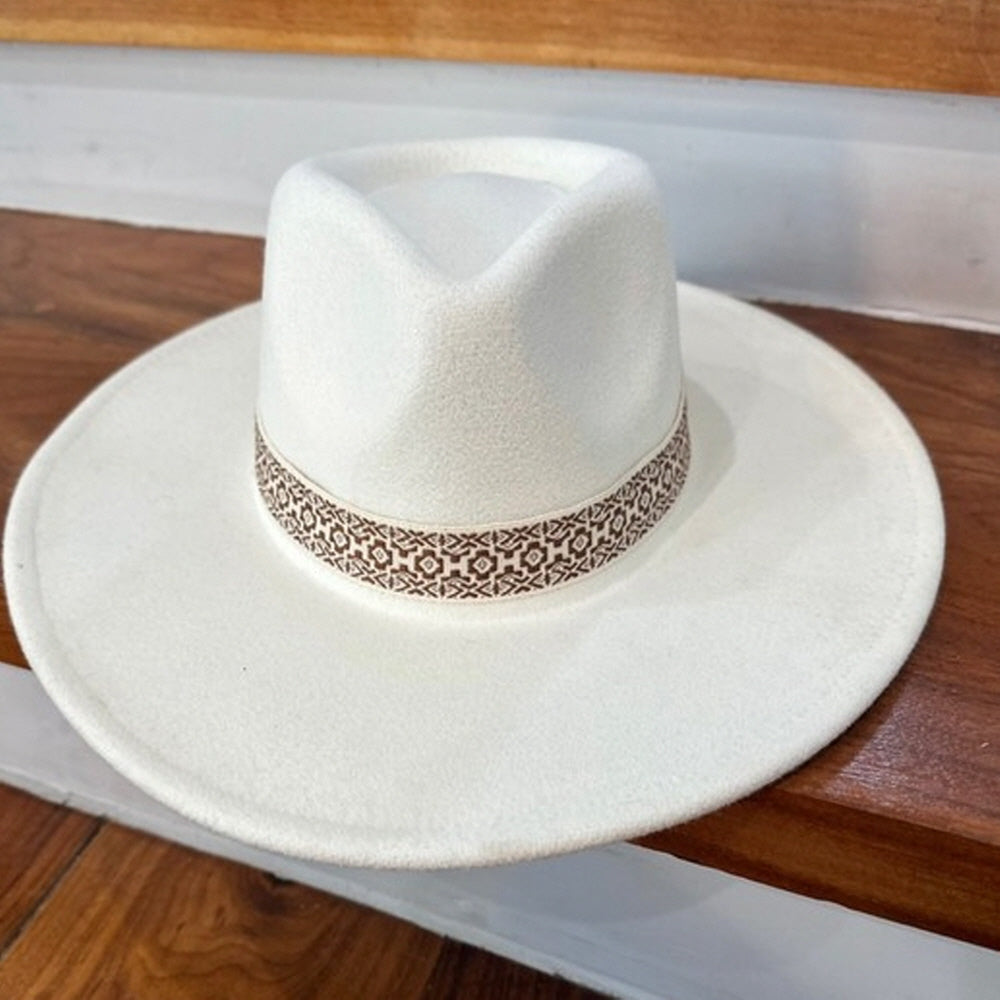 VEGAN FELT RANCHER WITH JACQUARD TAPE