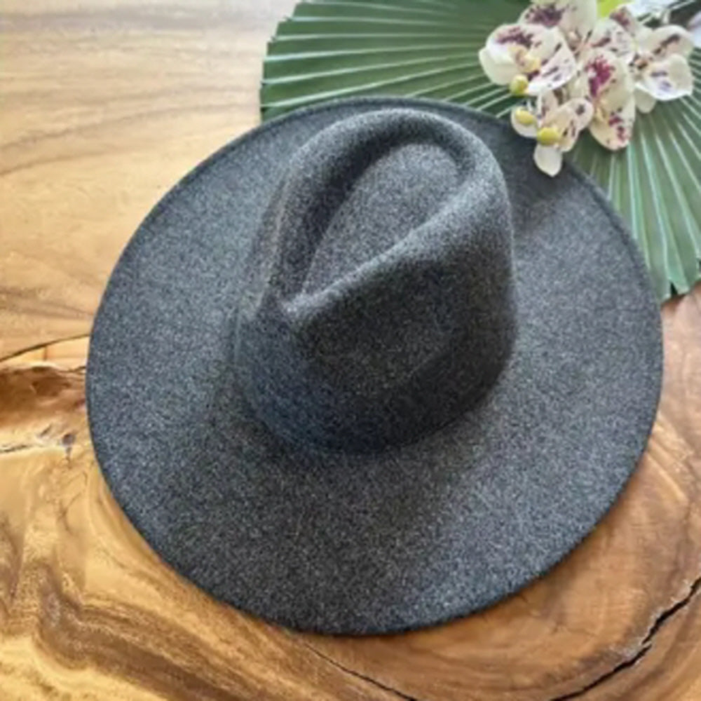 FASHION CLASSIC WIDE BRIM VEGAN FELT FEDORA
