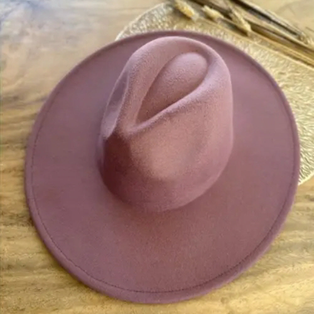 FASHION CLASSIC WIDE BRIM VEGAN FELT FEDORA