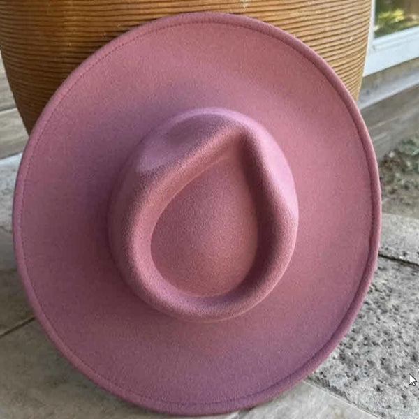 Vegan Felt Rancher Hat – Women's Wide Brim 24-Color | SOLOVE