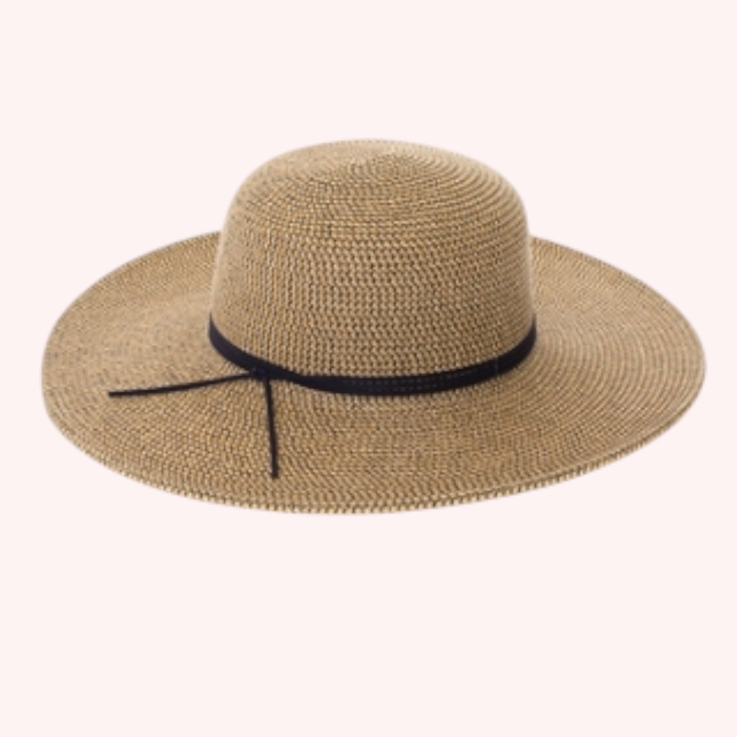 Heather Straw Sun Hat w/ Suede Tie β Packable UPF 50+