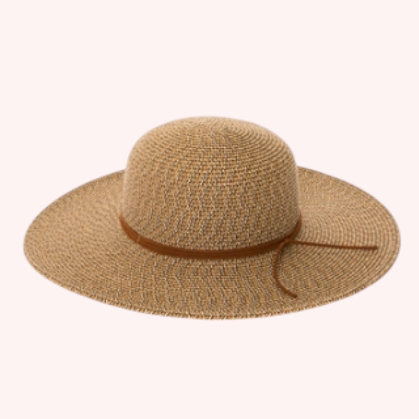 Heather Straw Sun Hat w/ Suede Tie β Packable UPF 50+