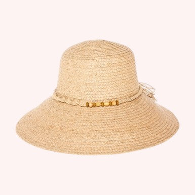 Raffia Straw Lampshade Sun Hat β Handmade, Packable & UPF 50