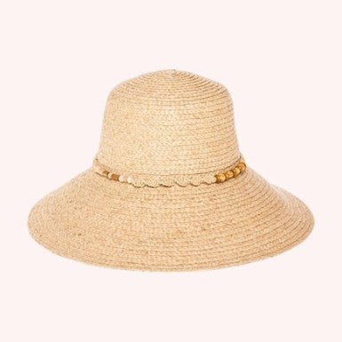 Raffia Straw Lampshade Sun Hat β Handmade, Packable & UPF 50