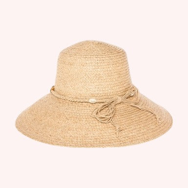 Raffia Straw Lampshade Sun Hat β Handmade, Packable & UPF 50