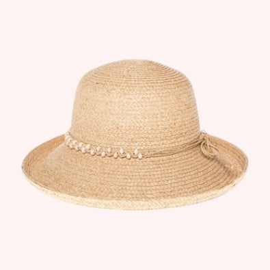 Raffia Straw Kettle Sun Hat β Handmade, Packable & UPF 50+