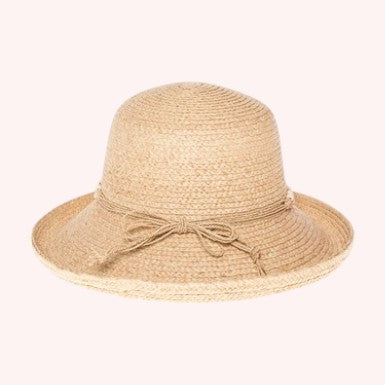 Raffia Straw Kettle Sun Hat β Handmade, Packable & UPF 50+