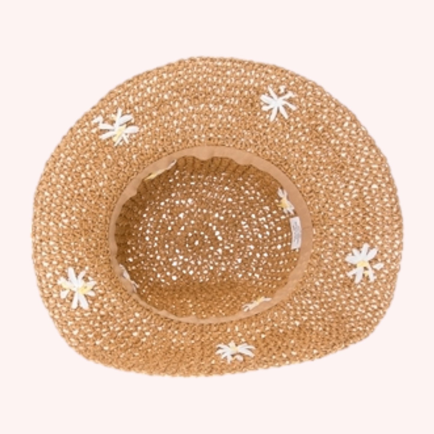 Kid’s Crochet Hat w/ Daisies – Packable & Adjustable