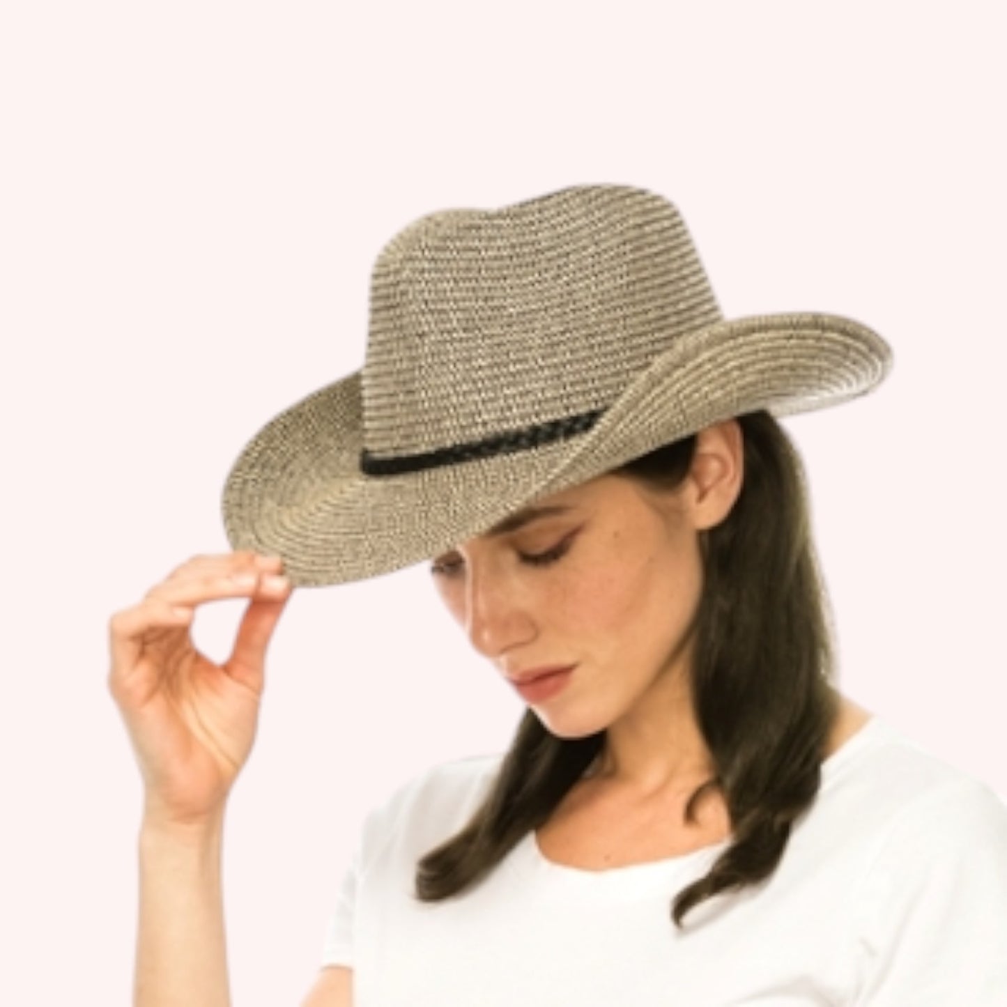 Straw Cowboy/Western Hat β Shapeable & Braided Band