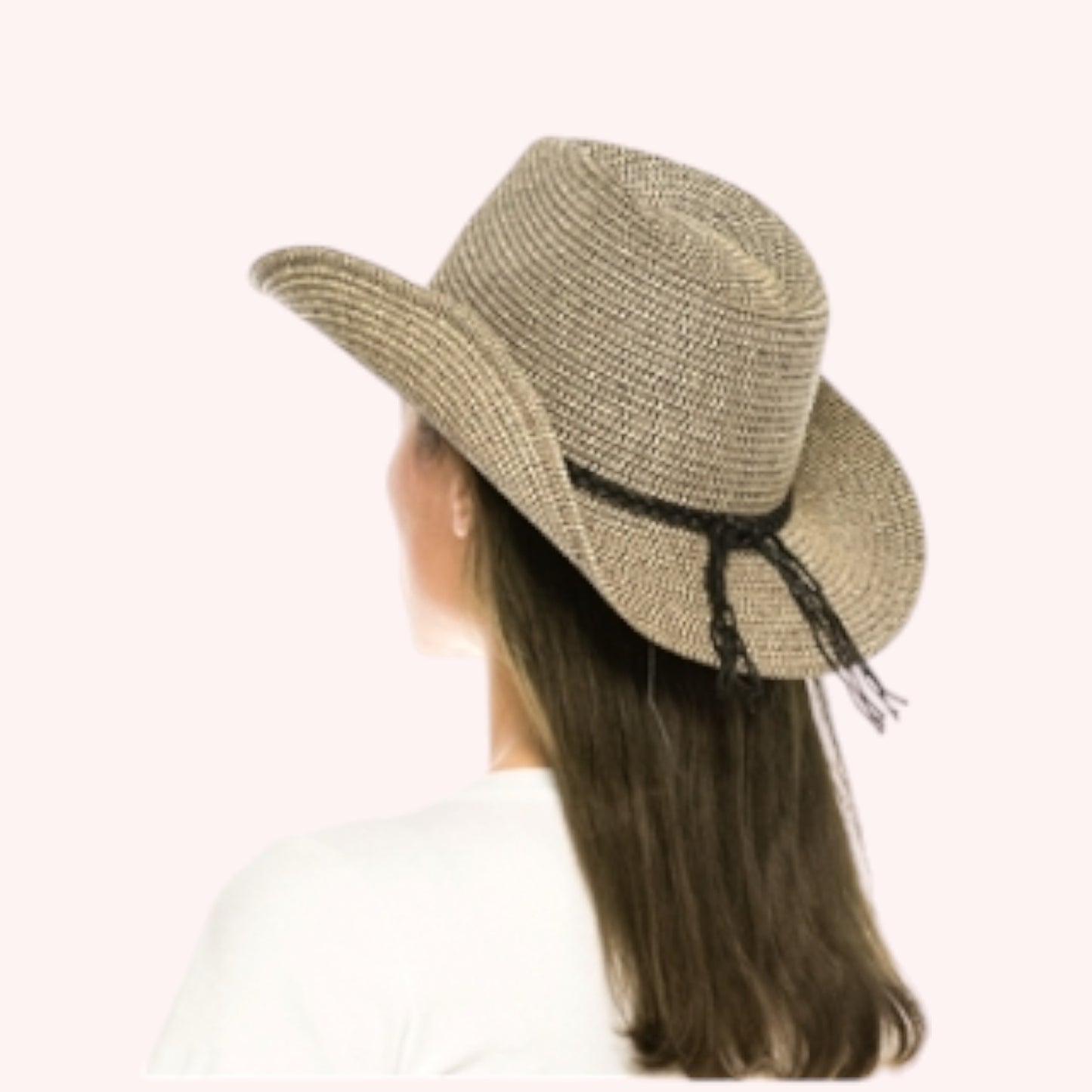 Straw Cowboy/Western Hat – Shapeable & Braided Band