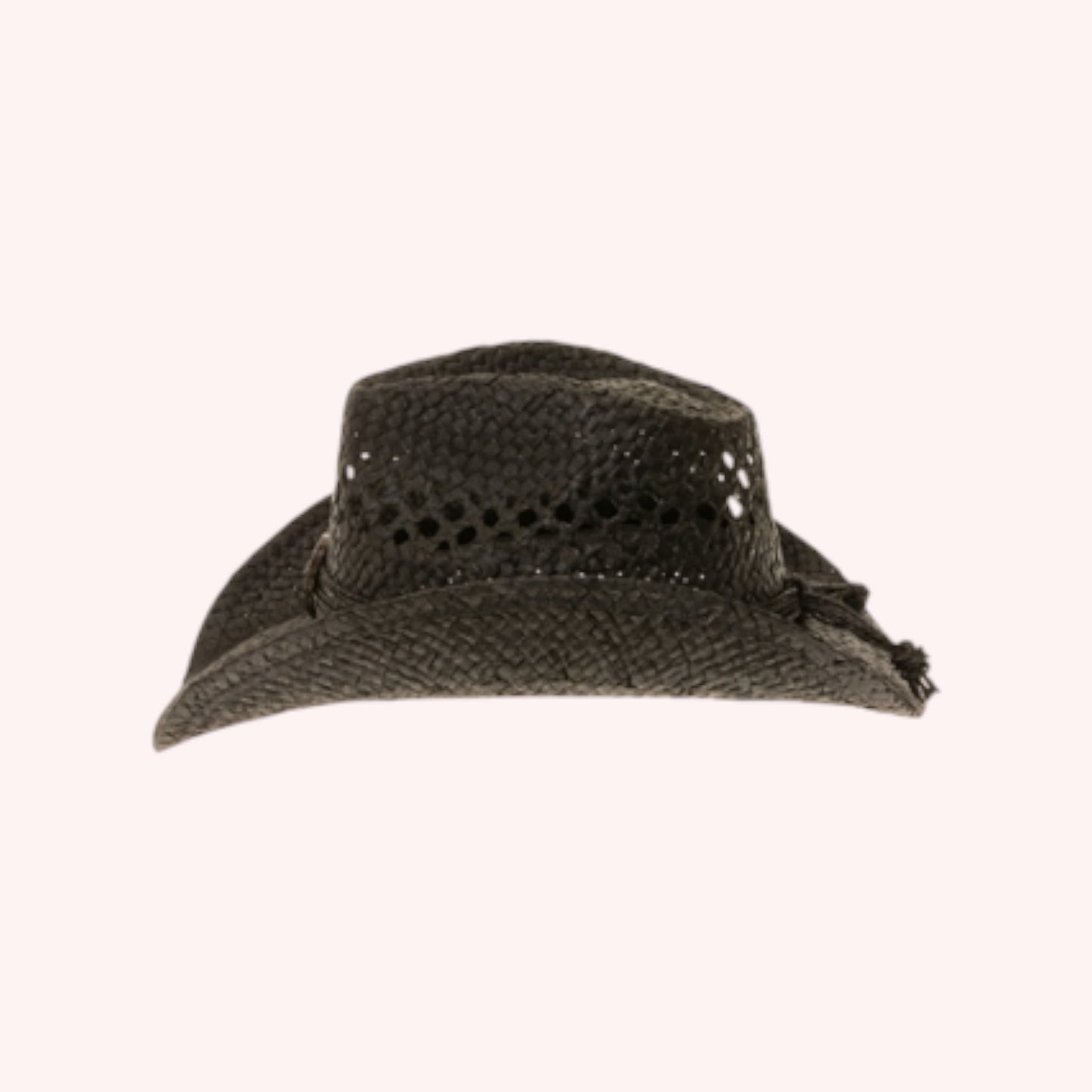 Women's Straw Cowboy Hat w/ Heart Concho