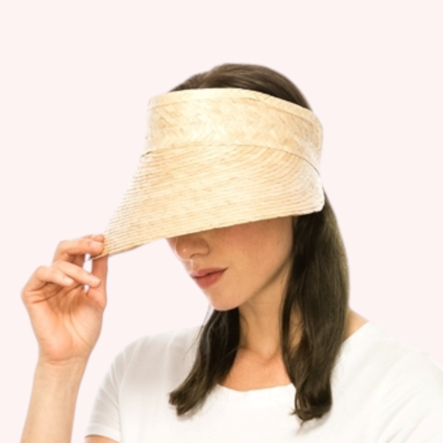 Natural Palm Leaf Visor β Handmade & UPF 50+ Sun Protection