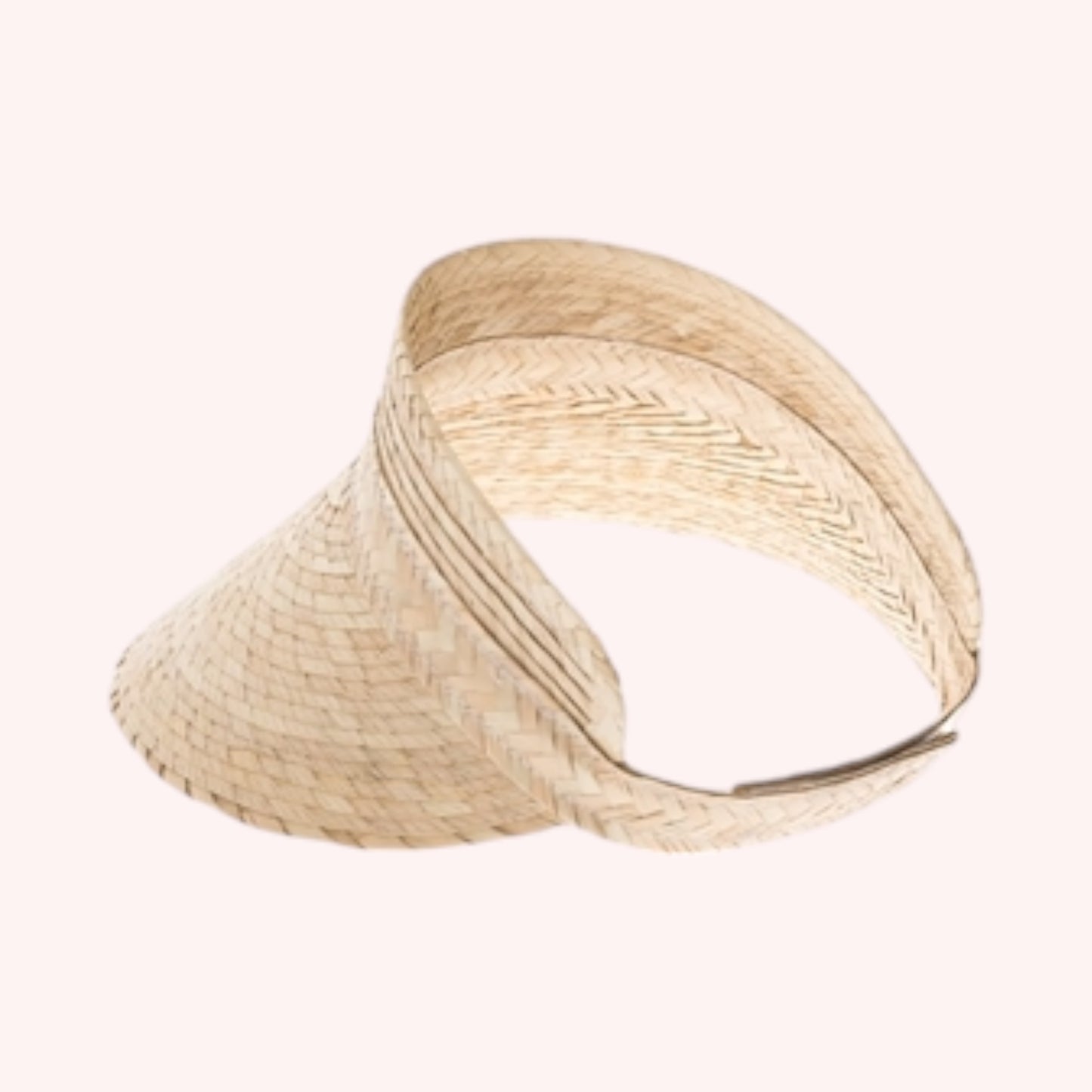 Natural Palm Leaf Visor β Handmade & UPF 50+ Sun Protection