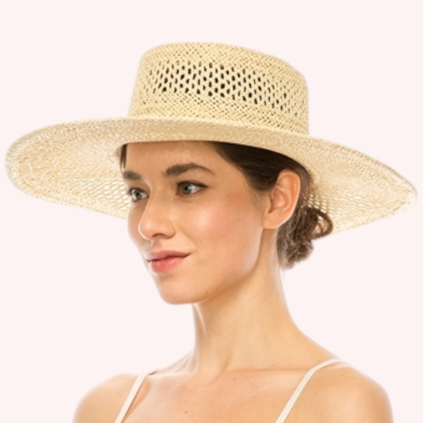 Peekaboo Weave Gambler Straw Hat β Handmade & UPF 50+