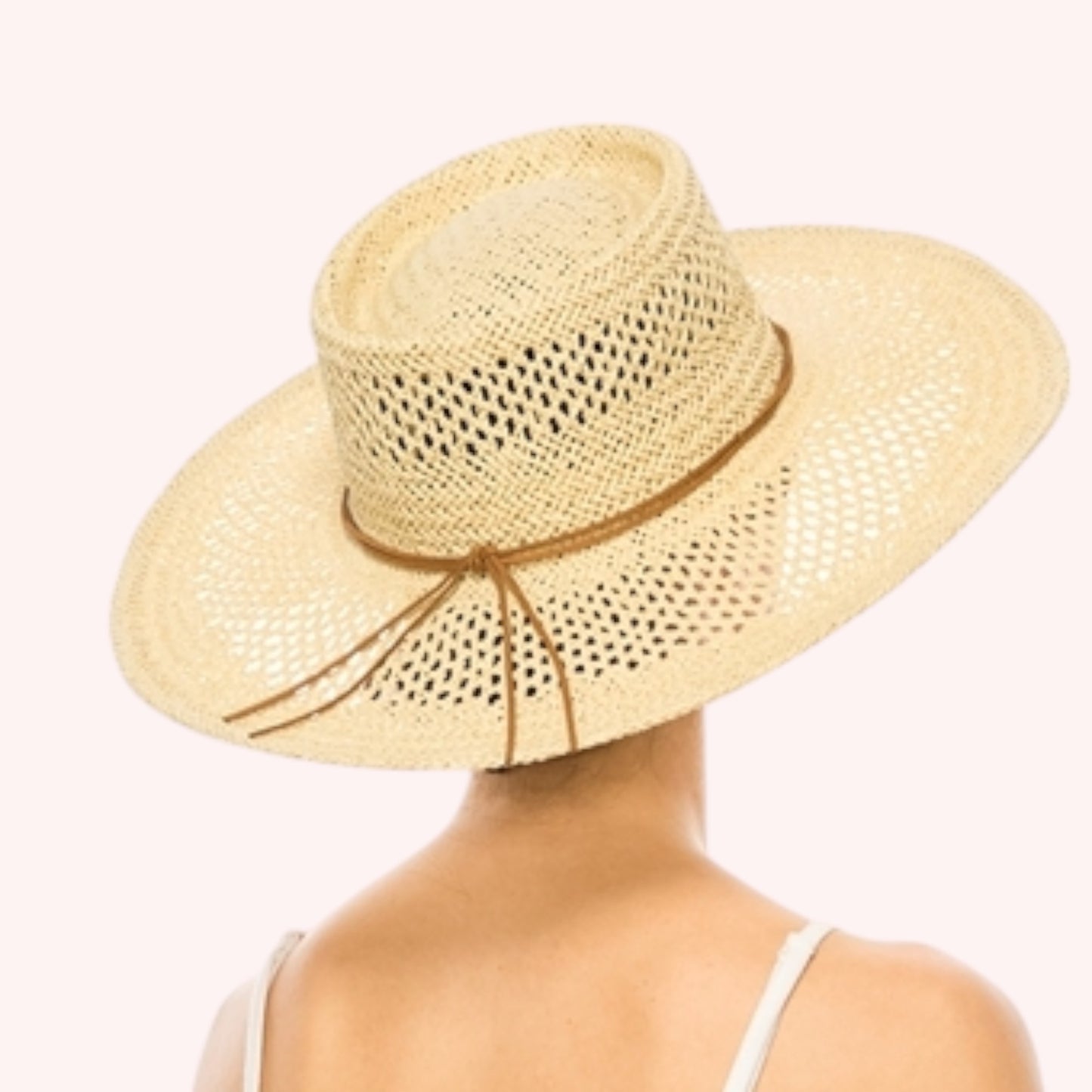 Peekaboo Weave Gambler Straw Hat β Handmade & UPF 50+