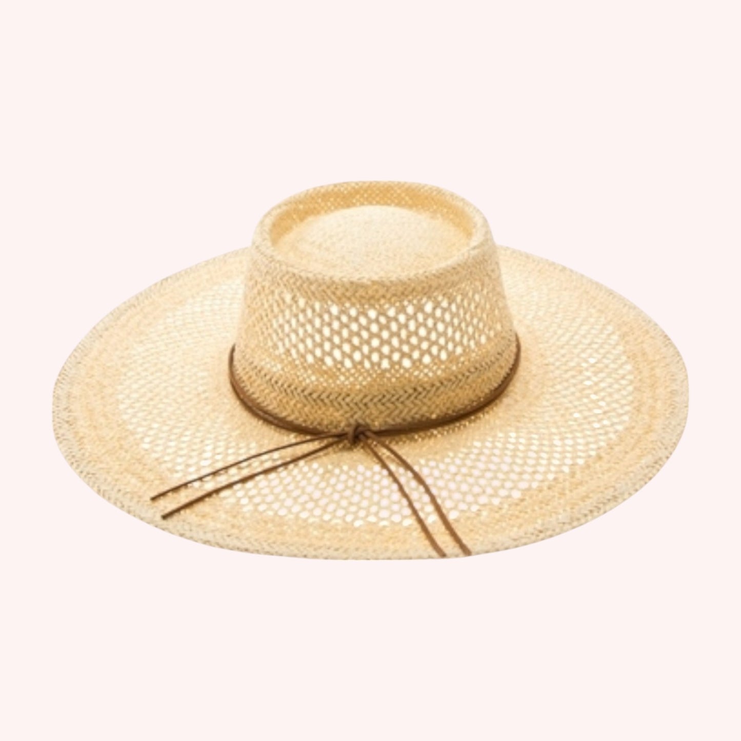 Peekaboo Weave Gambler Straw Hat β Handmade & UPF 50+