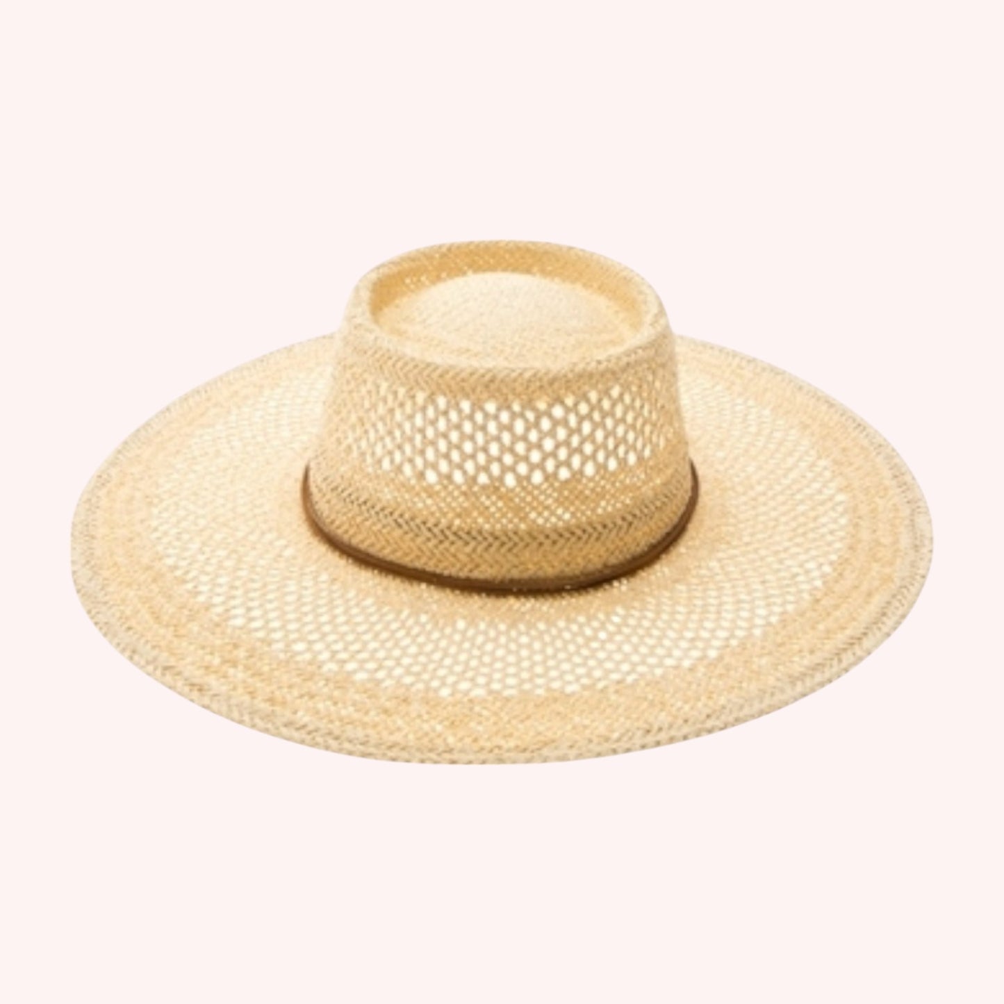 Peekaboo Weave Gambler Straw Hat β Handmade & UPF 50+