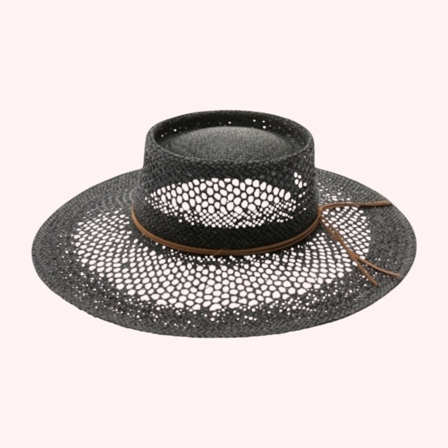 Peekaboo Weave Gambler Straw Hat β Handmade & UPF 50+