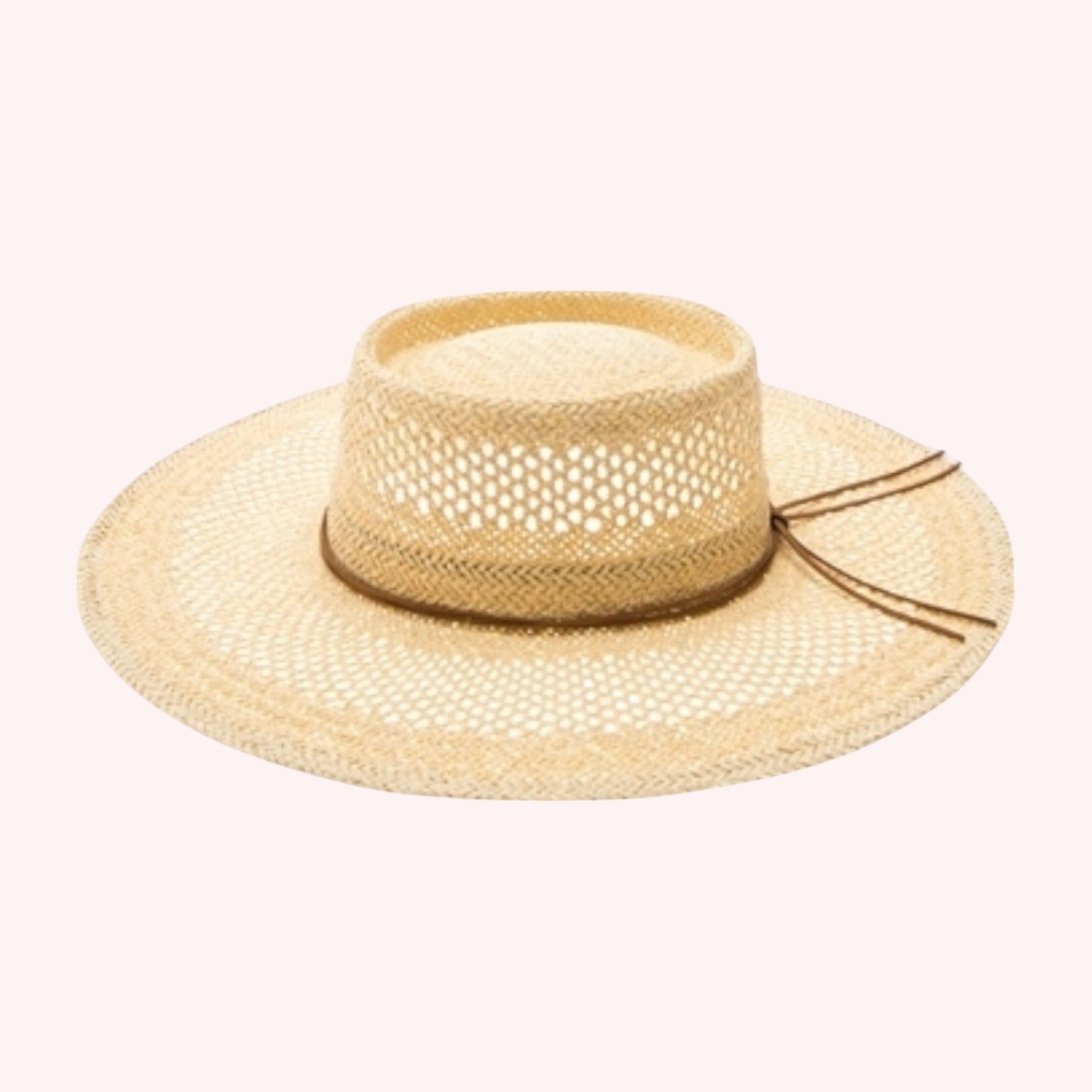 Peekaboo Weave Gambler Straw Hat β Handmade & UPF 50+