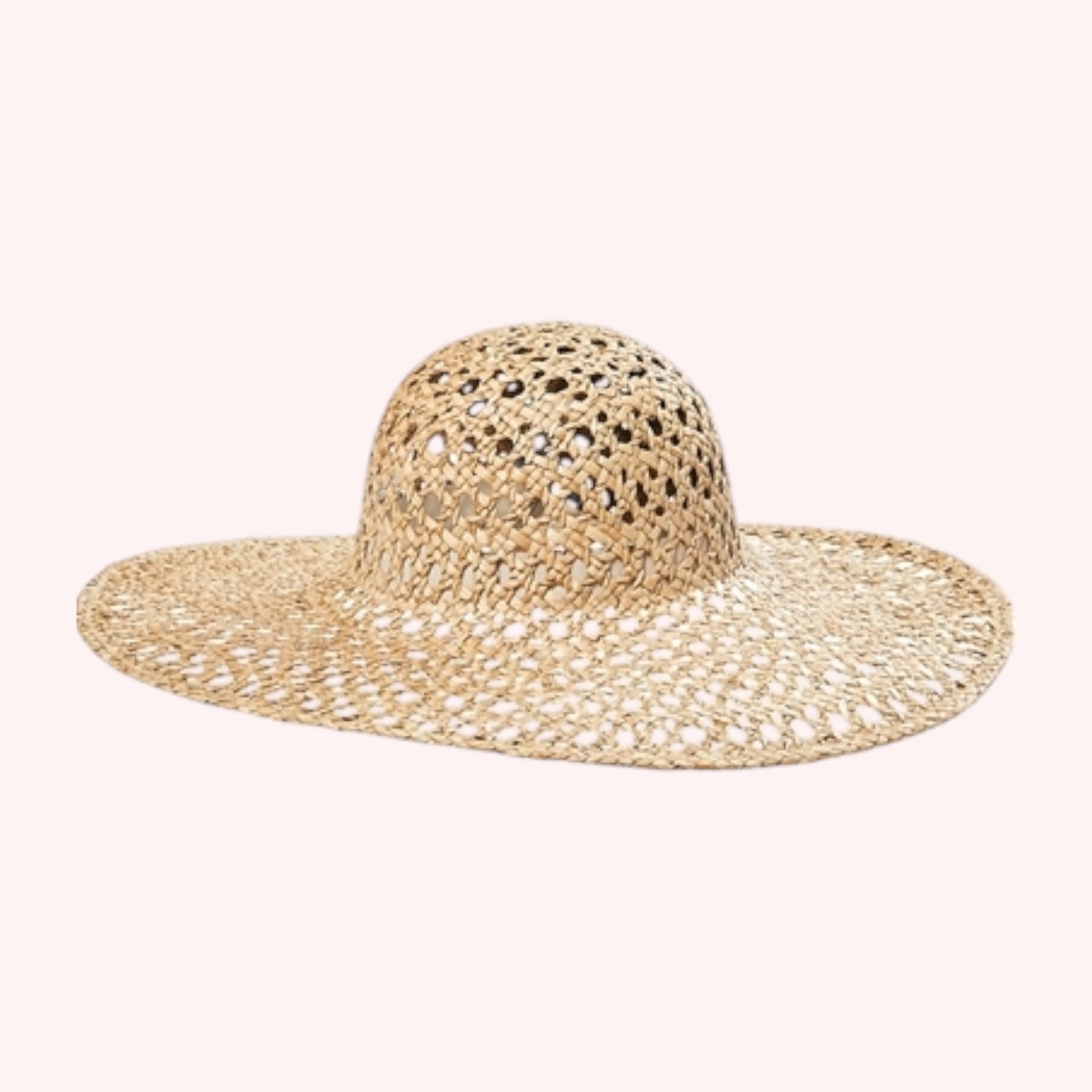 Open Weave Seagrass Straw Hat β Handwoven