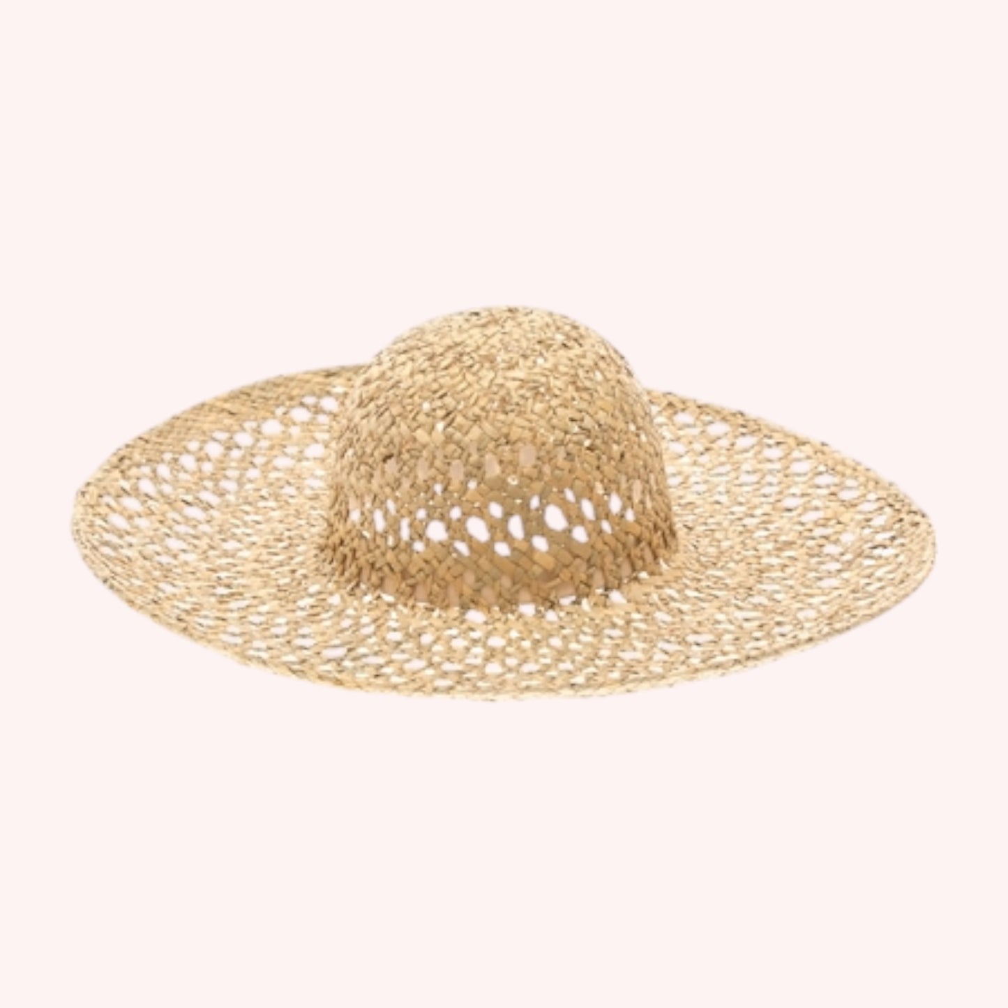 Open Weave Seagrass Straw Hat β Handwoven