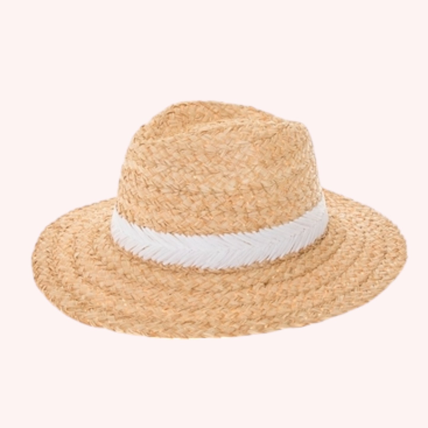 Raffia Panama Hat w/ Color Stitching β Handmade & UPF 50+