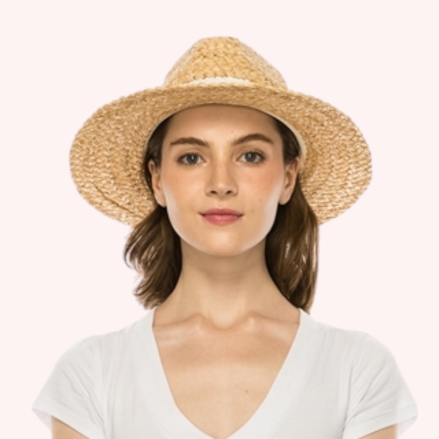 Raffia Panama Hat w/ Color Stitching β Handmade & UPF 50+