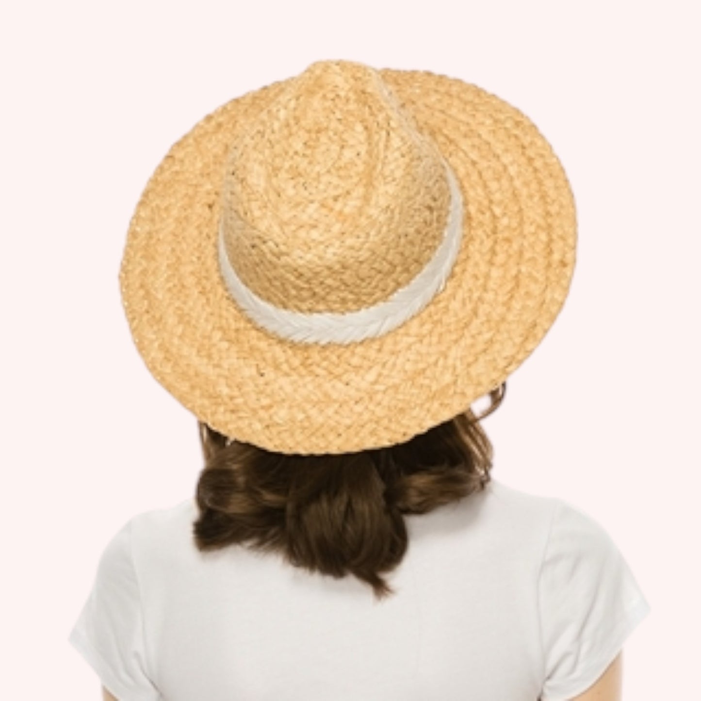 Raffia Panama Hat w/ Color Stitching β Handmade & UPF 50+