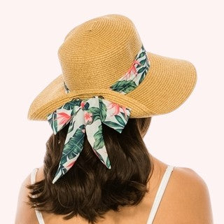 Sun Hat w/ Tropical Sash β Vibrant, Elegant & Sun-Safe