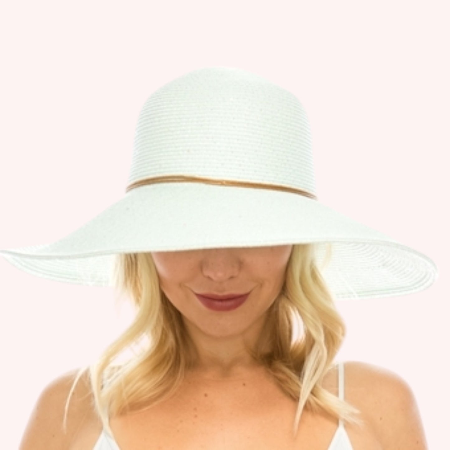Shimmery Lampshade Straw Hat β Elegant & UP