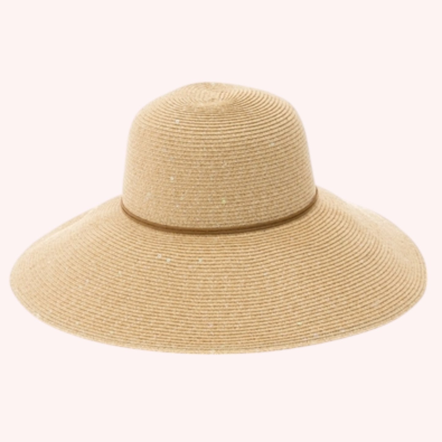 Shimmery Lampshade Straw Hat β Elegant & UP