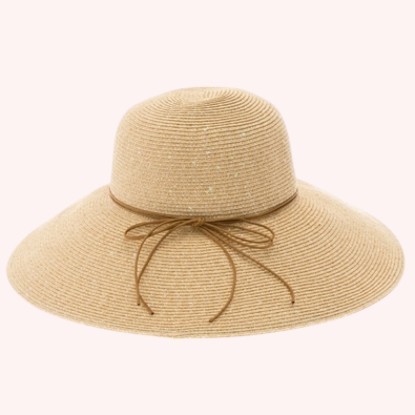 Shimmery Lampshade Straw Hat β Elegant & UP