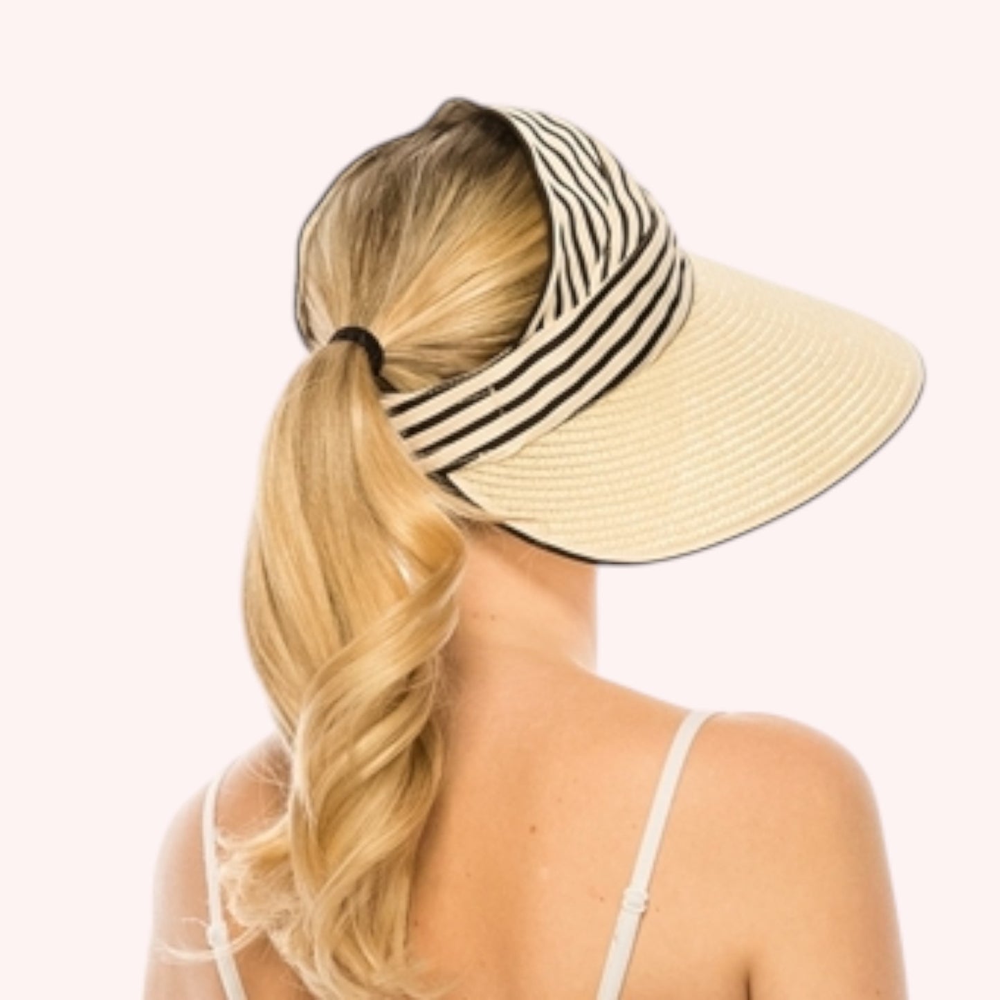 Face Framer Hat with Ponytail Opening