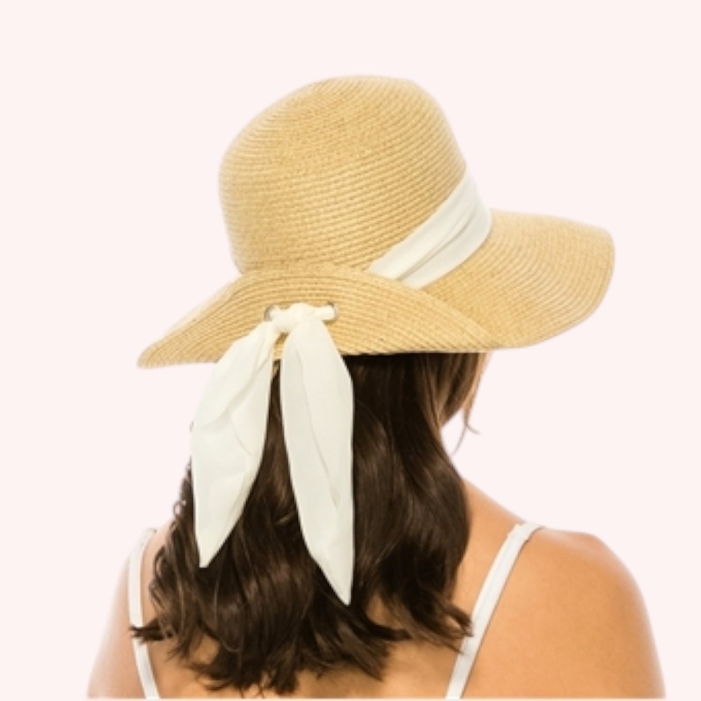 Lampshade Sun Hat w/ Tie-Back Sash β Elegant & UPF 50+