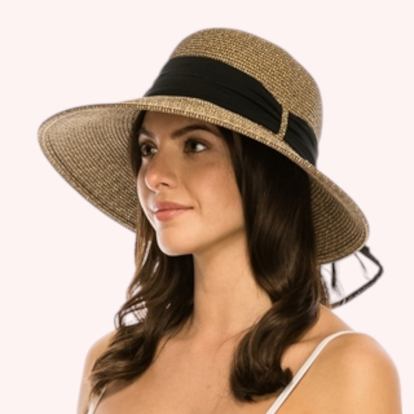 Lampshade Sun Hat w/ Sash β Classic & UPF 50+ Protection