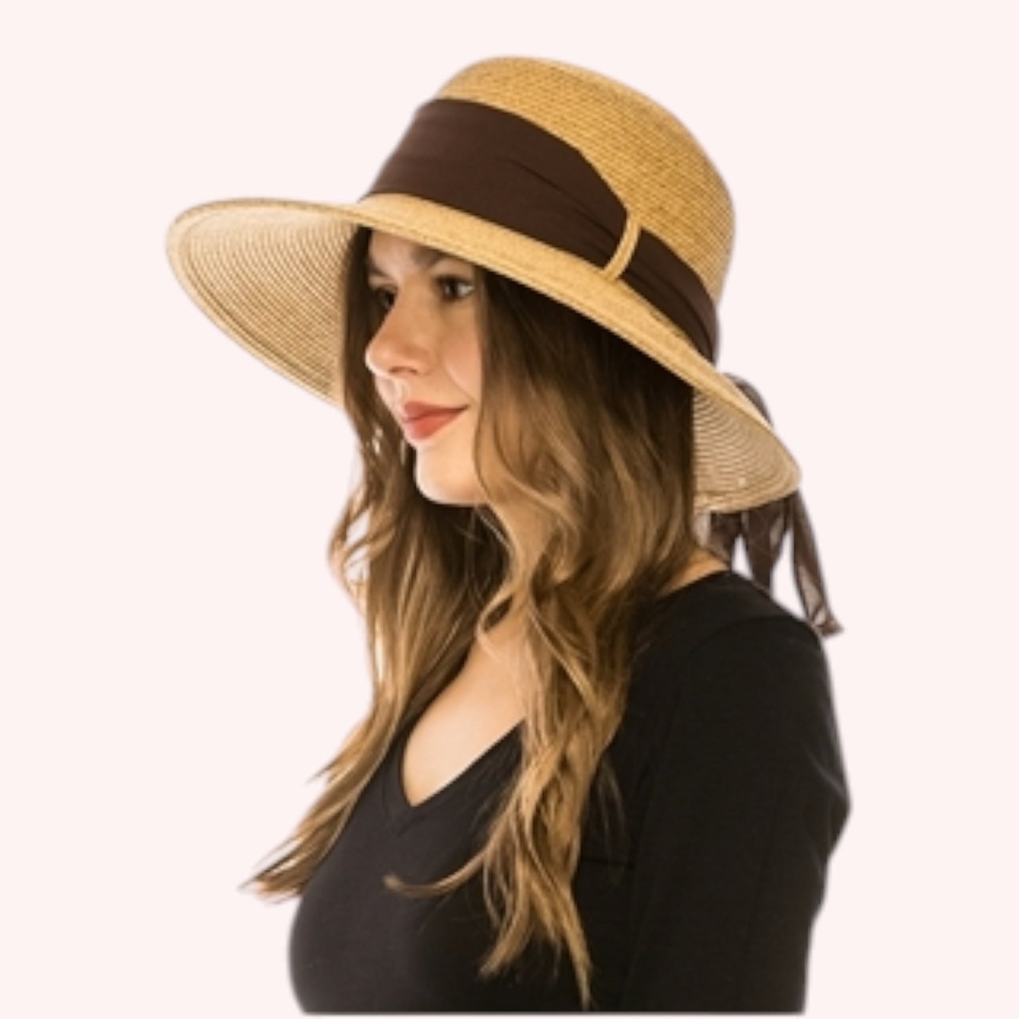 Lampshade Sun Hat w/ Sash β Classic & UPF 50+ Protection