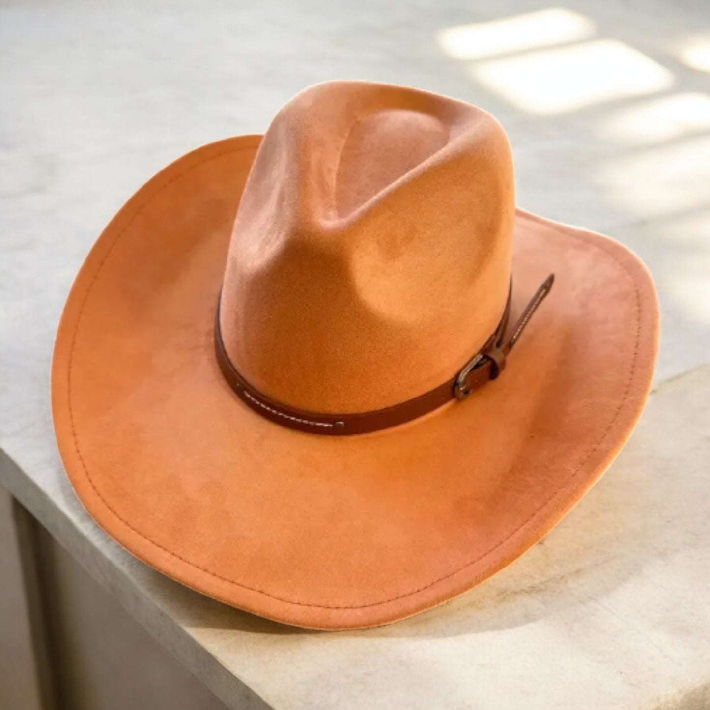 Hat Band – Textured Faux Leather w/ Stitching