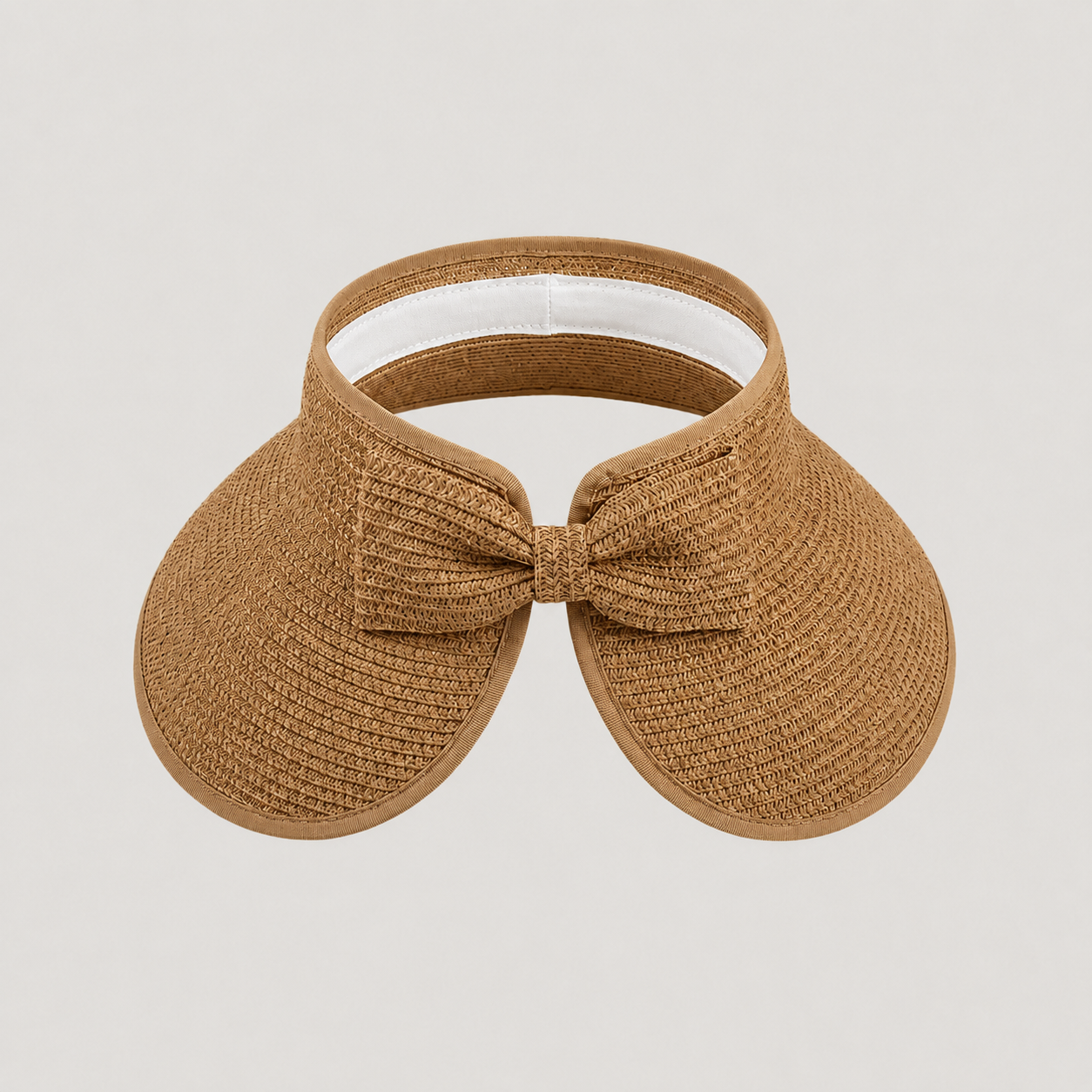 Packable Wide Brim Straw Sun Visor Hat for Women