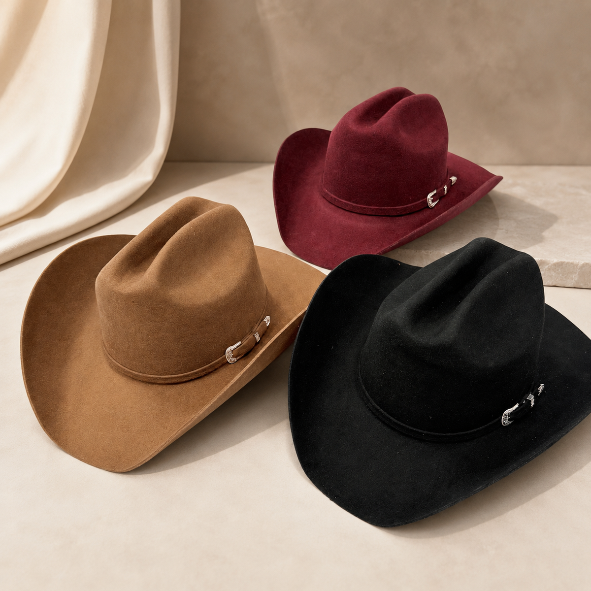 Belt Accent Cattleman Cowboy Hat, 100% Australian Wool – Women's | SOLOVE