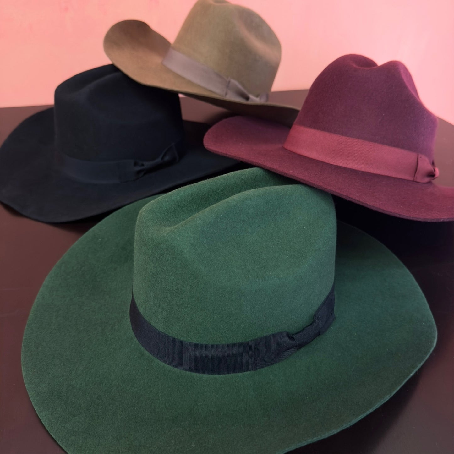 WOOL RANCHER COWBOY HAT RIBBON WITH RIBBON