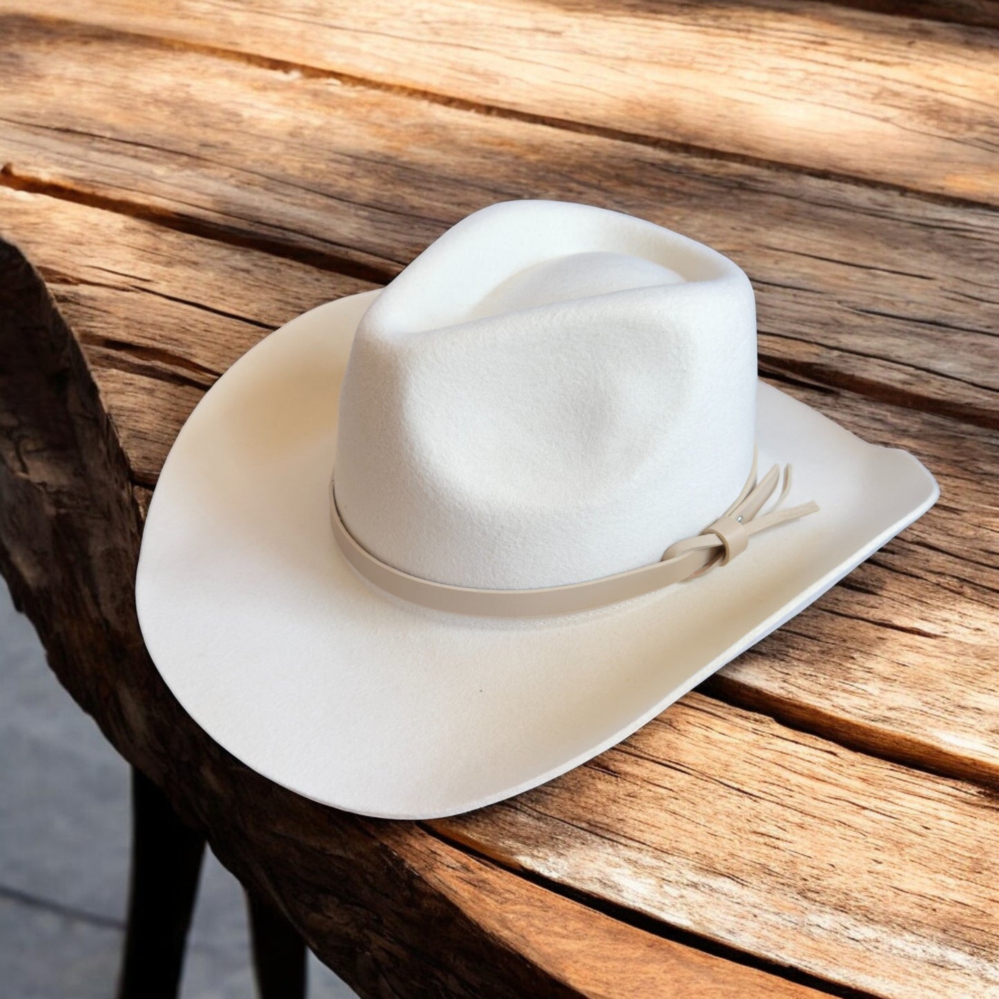 Premium Australian Wool Cowboy Hat with Leather Band