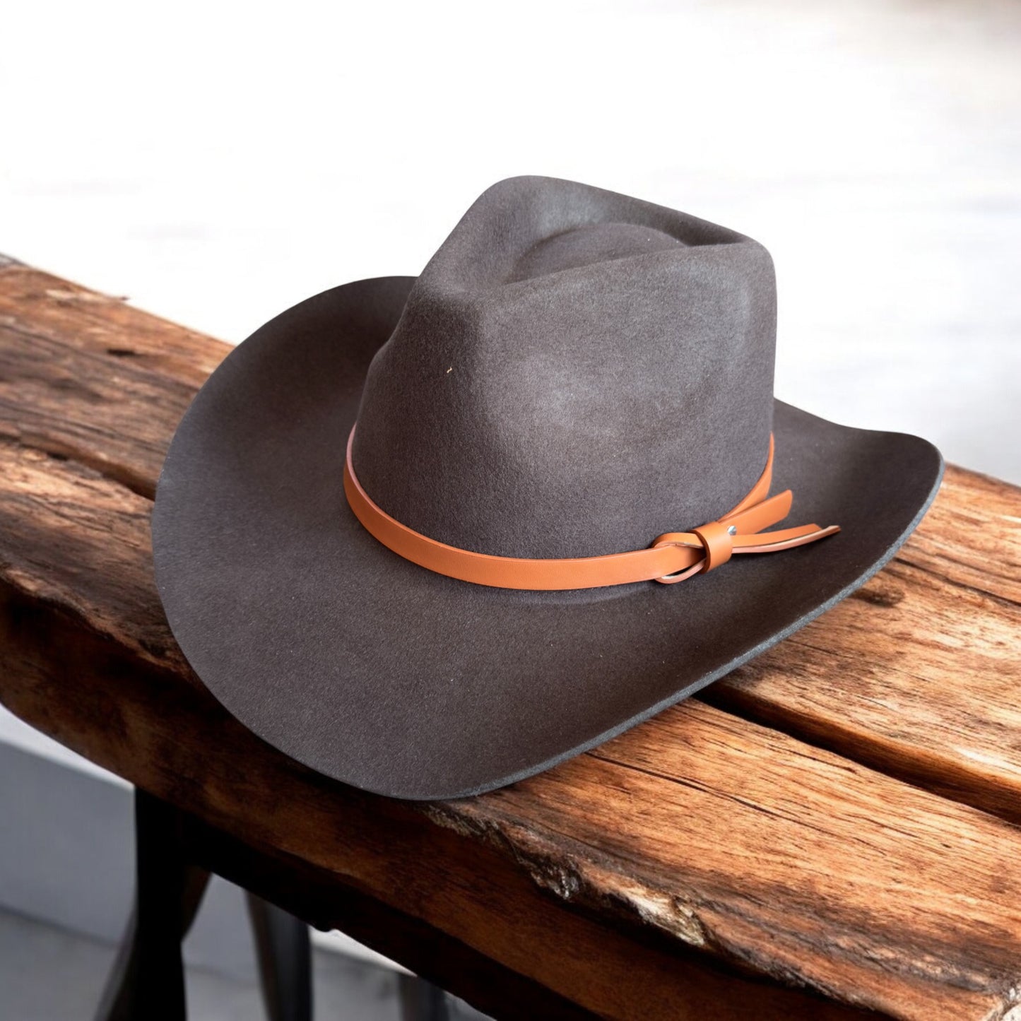 Premium Australian Wool Cowboy Hat with Leather Band