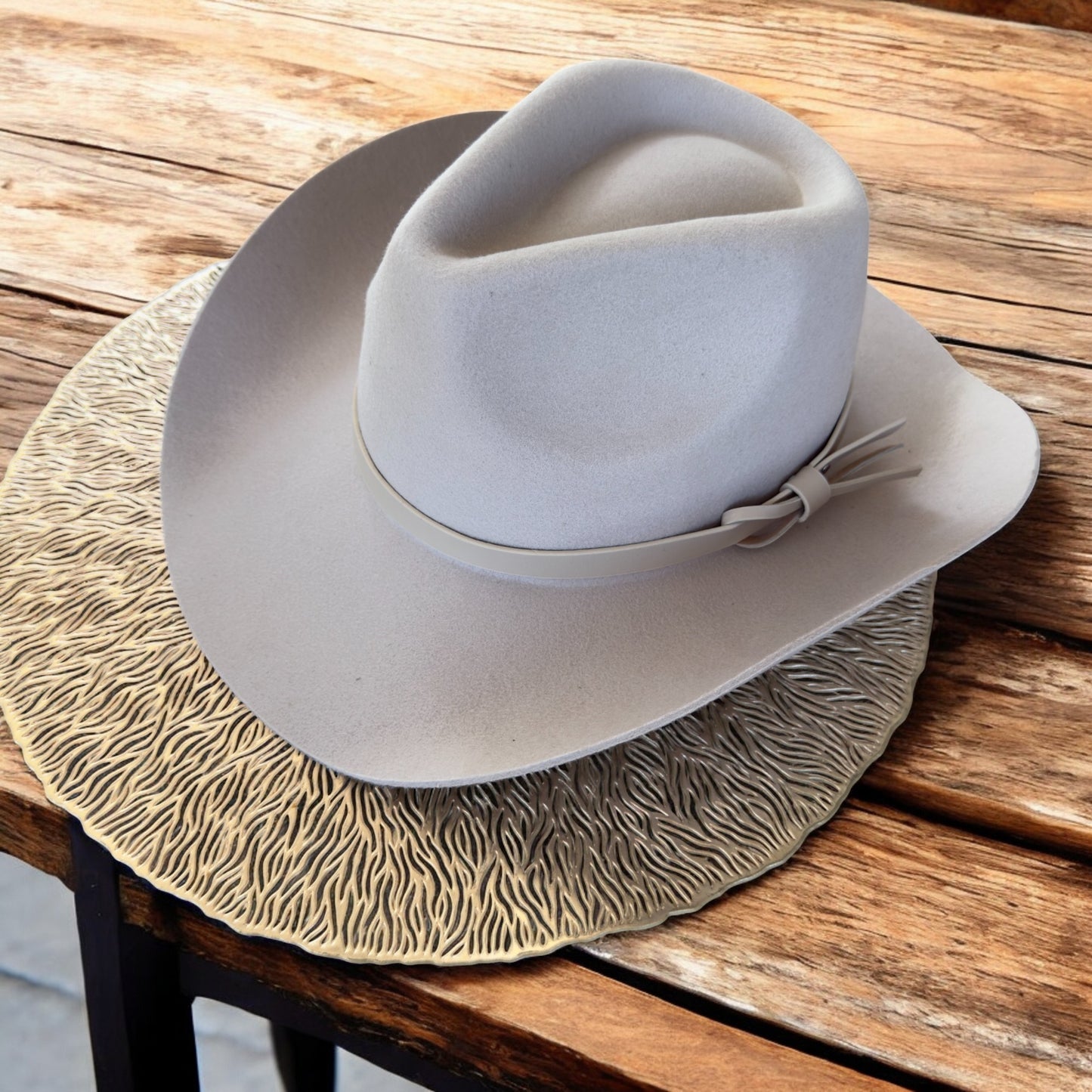 Premium Australian Wool Cowboy Hat with Leather Band