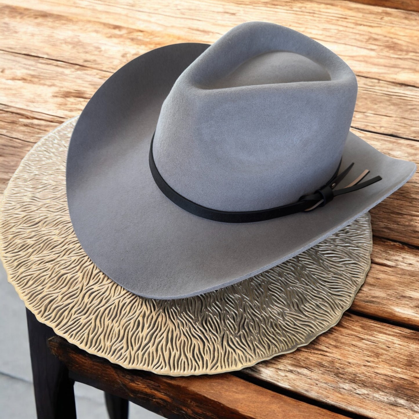 Premium Australian Wool Cowboy Hat with Leather Band