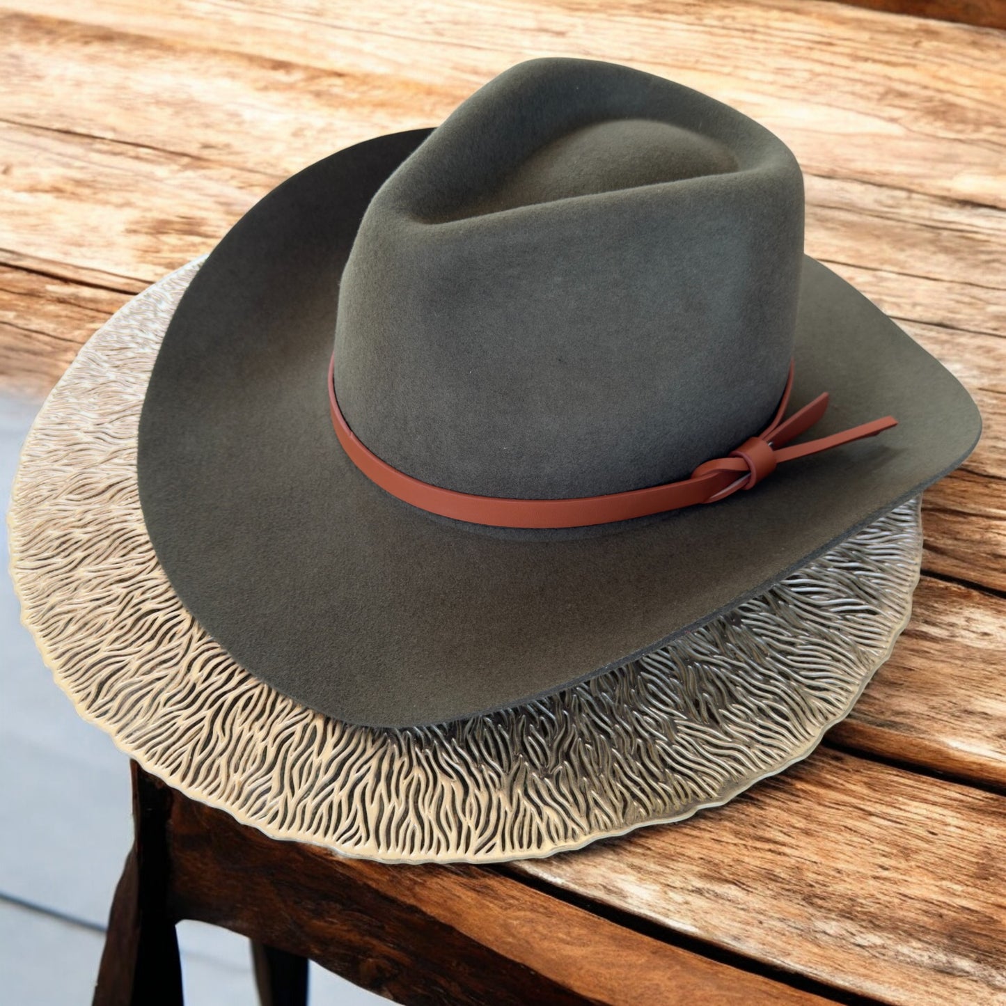 Premium Australian Wool Cowboy Hat with Leather Band