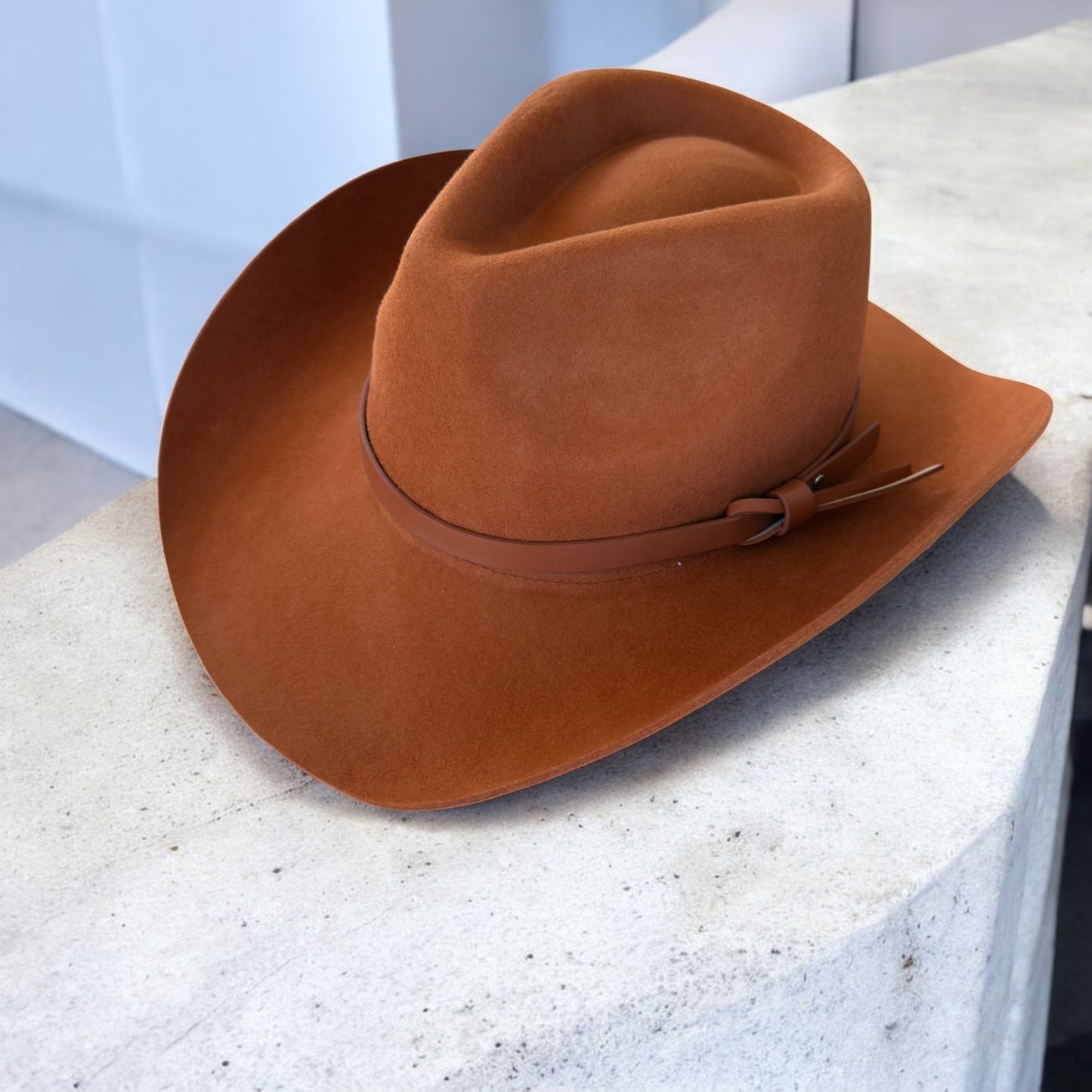 Premium Australian Wool Cowboy Hat with Leather Band