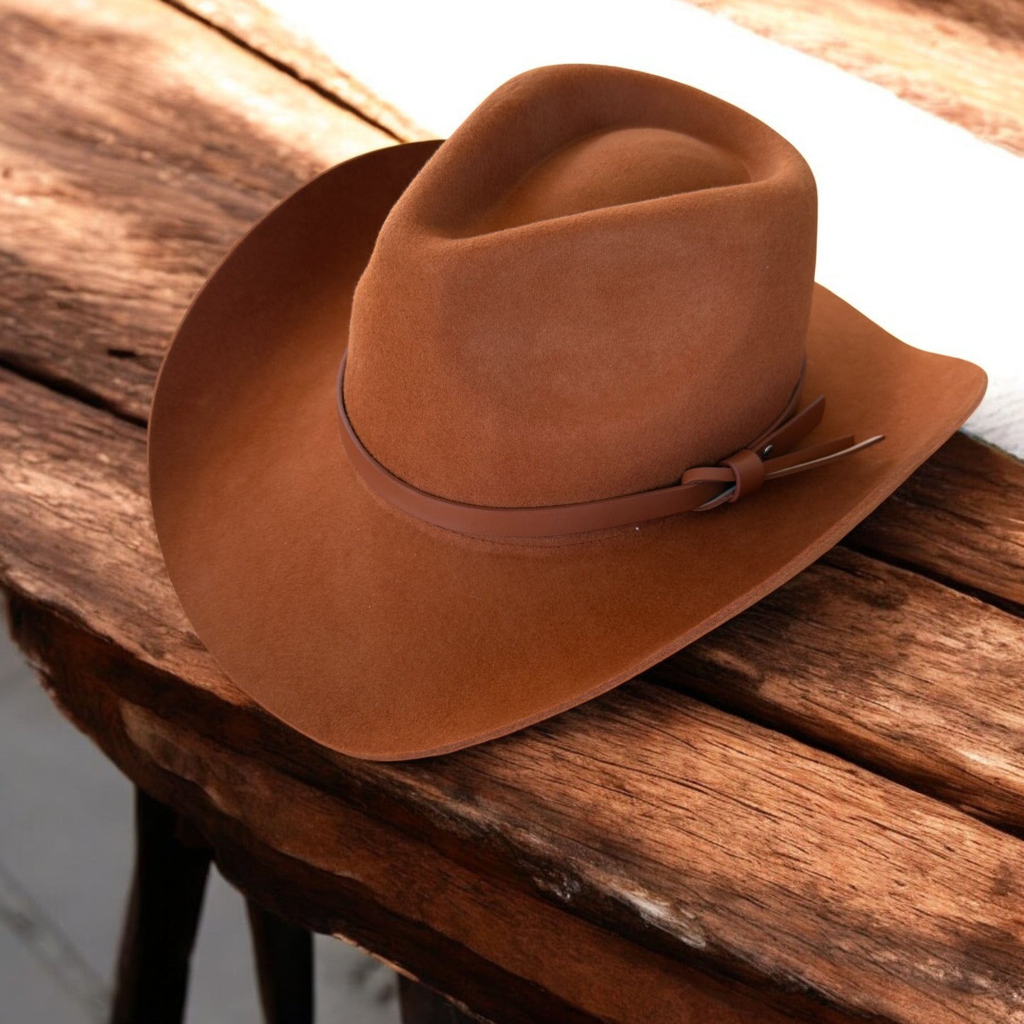 Premium Australian Wool Cowboy Hat with Leather Band