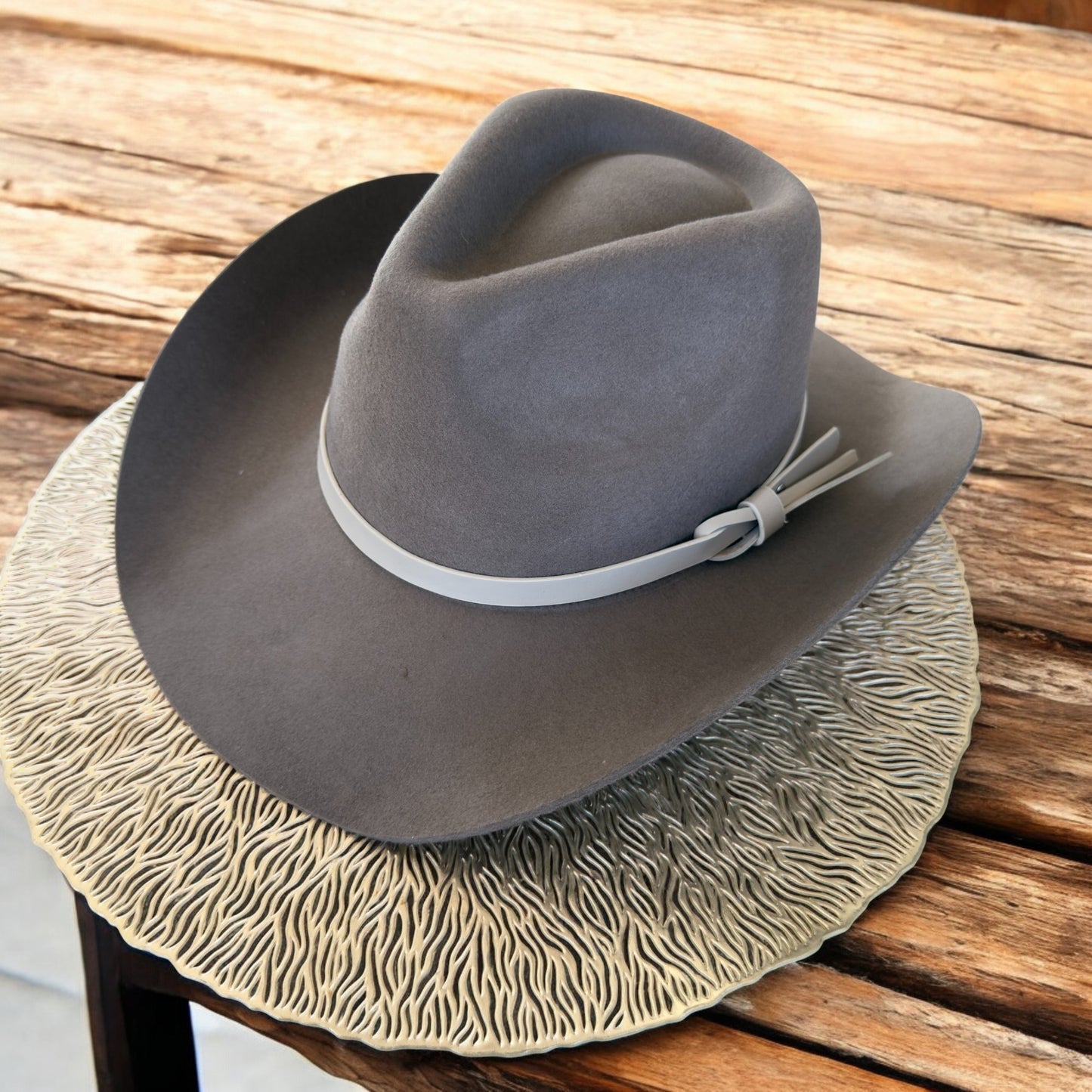 Premium Australian Wool Cowboy Hat with Leather Band
