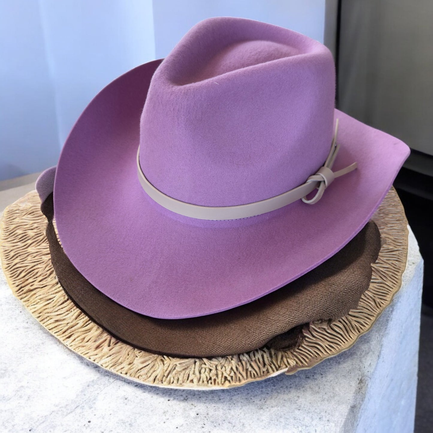 Premium Australian Wool Cowboy Hat with Leather Band
