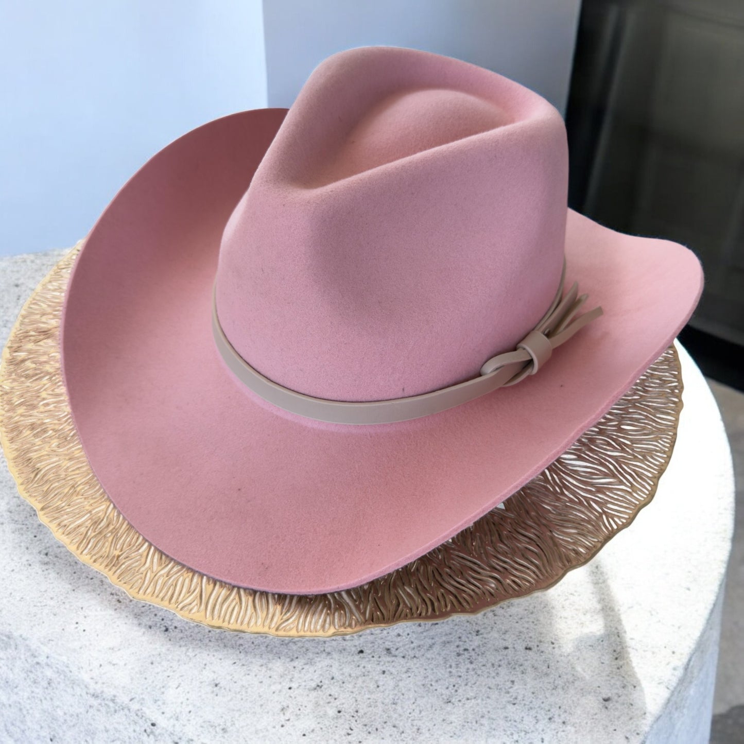 Premium Australian Wool Cowboy Hat with Leather Band